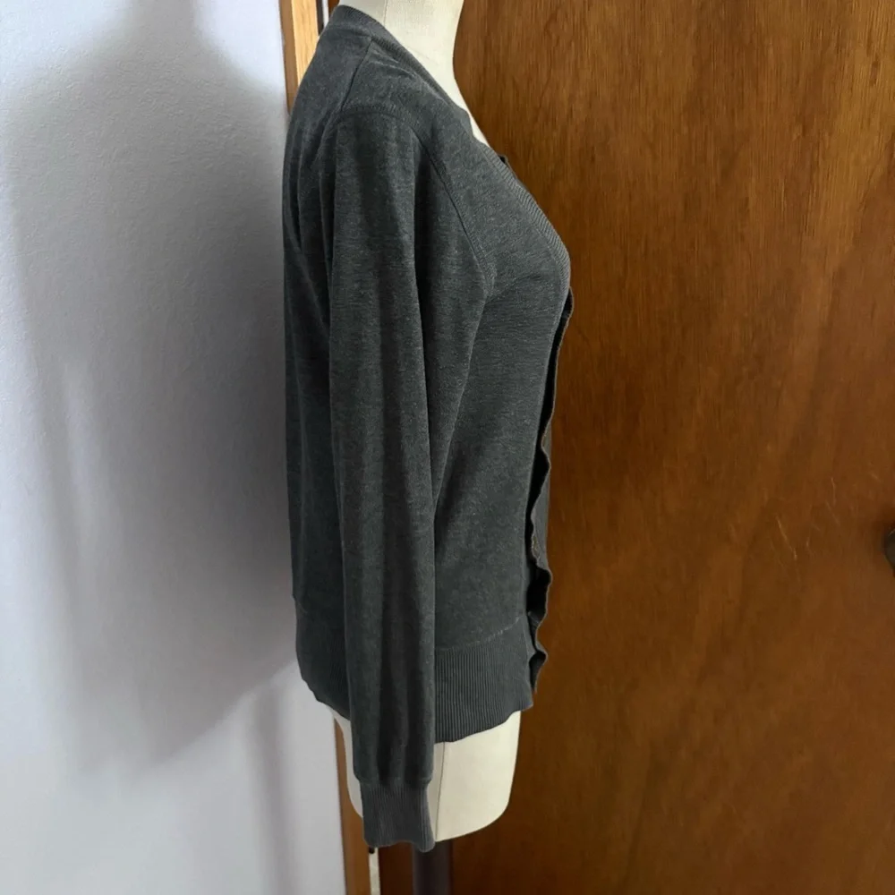 VIVIENNE WESTWOOD Man sz 46 sz S Gray Asymmetrical Cardigan Tencel - Picture 6 of 10